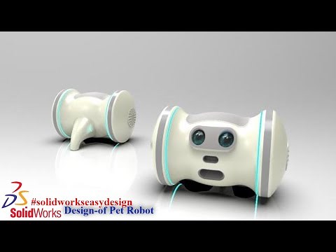 Solidworks Tutorial # 94 How to Draw a Pet Robot Design in Solidworks by Solidworks Easy Design