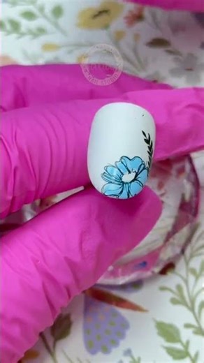 Stamped Floral PressOn #nails