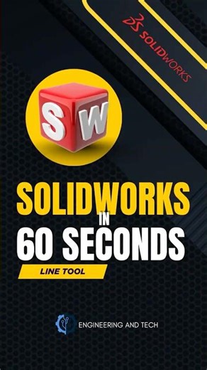 Learn the SOLIDWORKS Line Tool in 60 seconds #solidworks #solidworkstutorial #tutorial