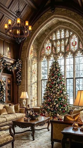 Luxurious Gothic Living Room Christmas Transformation