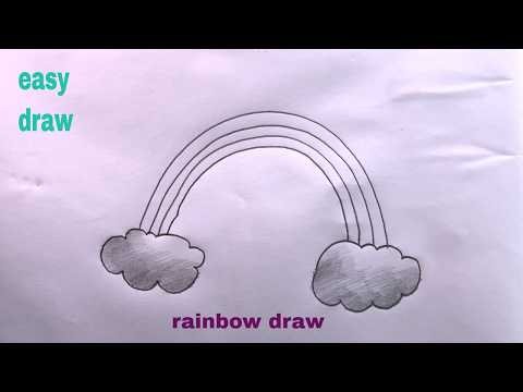 How To Draw Rainbow Step By Step Easy/Rainbow Drawing Easy