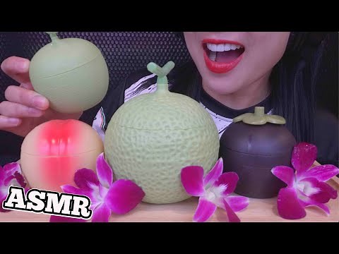 ASMR FRUIT JELLO (SOFT RELAXING EATING SOUNDS) LIGHT WHISPERS | SAS-ASMR