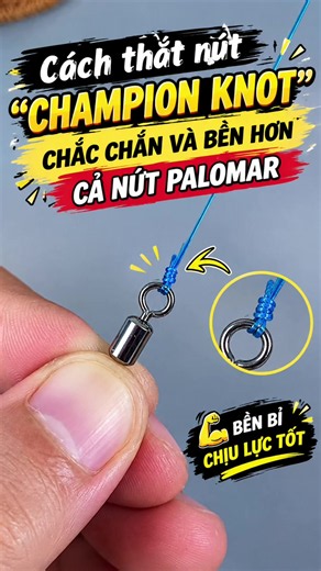 Cách thắt nút Champion Knot chắc chắn và bền hơn cả nút Palomar #lure #fishing #huongdan #giaitri #chiase