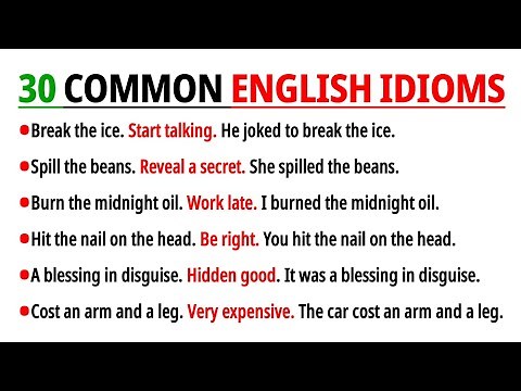 Learn 30 Common English Idioms With Examples