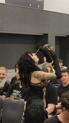 Villain Arts Tattoo Festivals on Instagram: "🌹 SAN DIEGO — VERONA FINK TAKES THE STAGE 🌹 @veronafink brings her visceral fusion of burlesque and sideshow to @sandiegotattooartsfestival — a performance built on control, intensity, and razor-sharp precision. 🔥 Hooks. Silk. Steel. Skin. 🔥 Strength and sensuality in equal measure. This isn’t background entertainment. It’s deliberate. It’s dangerous. It commands the room. 🩸 SHOWTIMES: • Friday — 8:15 PM (Burlesque), 8:30 PM (Live Suspension) • S