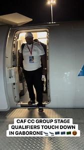 Landed safely at Sir Seretse Khama International Airport @19:20 CAT in Gaborone aboard a chartered Air Botswana jet🛬🇧🇼🇿🇲 #CAFGroupStage #TotalEnergiesCAFCC #ZegaMambo #WeAreUnited | ZESCO United FC