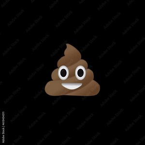 'Poop' Animated Emoji with transparant alpha background, ready to be used on your footage.