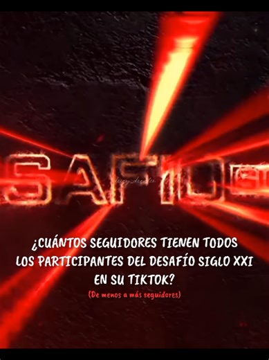 Participantes del desafío siglo XXI y sus seguidores en TikTok