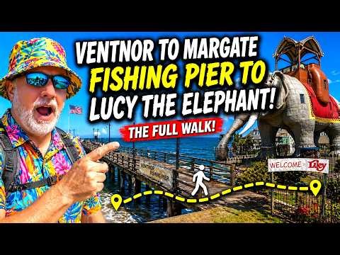 🟡 I Walked from Ventnor Fishing Pier to Lucy The Elephant 🐘. The Atlantic City Trek Continues!