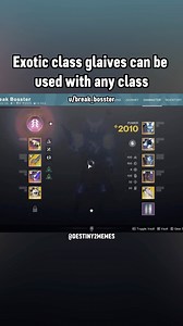 56K views · 219 reactions | Exotic class glaives can be used with any class | Destiny 2 Memes | Facebook
