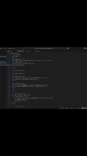 Day7 🚀Job Finder App.#shorts #javascript #webdevelopment #coding #developer #frontend #100DaysOfCode