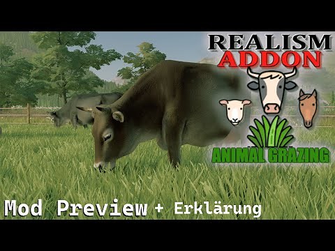 Animal Grazing! Grasende Kühe LS22 - Mod Preview 🐄