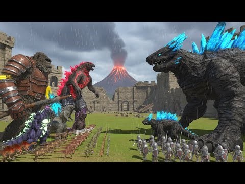 King Kong + Godzilla vs Alpha Dragon - Animal Revolt Battle Simulator