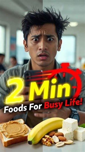3 Easy Healthy Foods for Busy People | Quick No‑Cook Snacks 🚀🍞🍌🧀