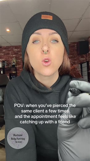 I love chatting to each and every one of you! I’ve laughed with you, cried with some of you, and listened to you when going through had times. I am lucky to now call some my friends 🫶 Your appointment isn’t just about getting that new piercing you want. I am here to listen and be a shoulder if needed. Love all of you ❤️✨ #piercerlife #povreels #piercingstudio #viral #fyp