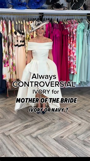 RJ Bridal Wedding Dress & Mother of the Bride Boutique Stafford on Instagram: "Ivory for the Mother of the Bride controversial or classic? 🤍 Brides often request their Mums to wear Ivory / creams / champagne to closely compliment When chosen carefully, ivory can be incredibly flattering, elegant and appropriate especially with structured tailoring and luxury fabrics. We style Mothers every day and help you choose the right shade, silhouette and accessories to ensure you complement the bride not