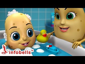 আমি স্নান করতে চাই না। - Aloo Kachaloo | Bathtime Fun Song | Bengali Rhymes & Cartoons | Infobells