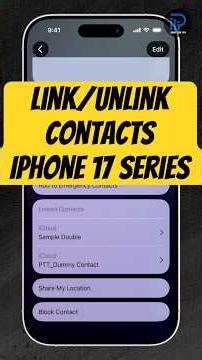 Fix Duplicate Contacts WITHOUT Merging on iPhone 17 | Link & Unlink Easily