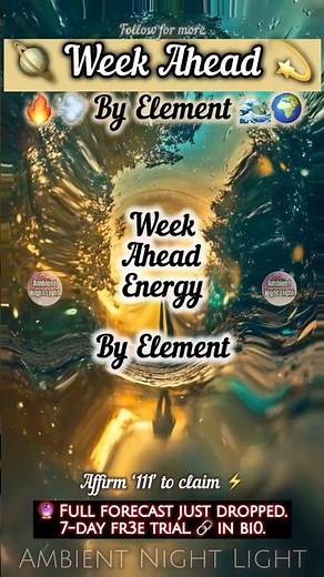 WEEK AHEAD ENERGY by Element 🌑 LIBRA NEW MOON REVEALS WHAT’S NEXT 🔥💨🌱🌊