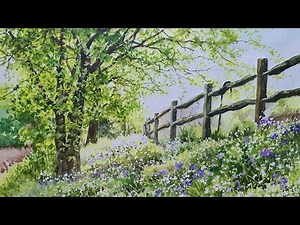 Watercolor Landscape Painting - Wild Flowers