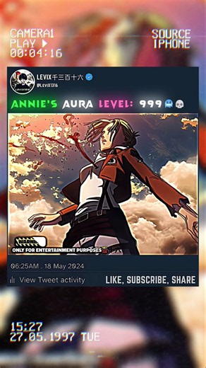 ANNIE’S AURA LEVEL: 999 💀🥶🔥