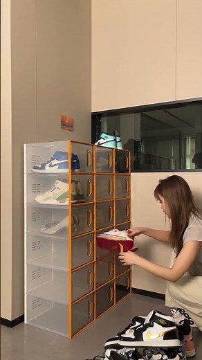 Maximize your space! 👟 This foldable shoe rack is a game-changer. ✨🔥 #HomeHacks #Storage