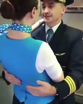 Pilot Kiss AirHostess In Plane | Best Proposal Ever |
