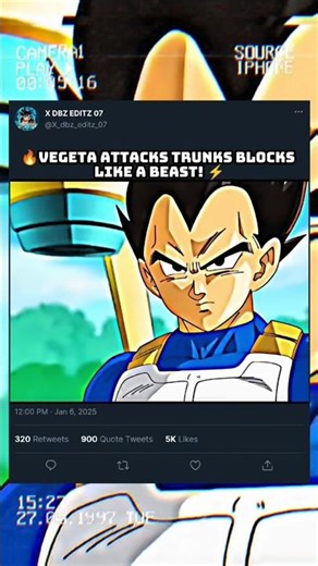 🔥 Vegeta Attacks Trunks Blocks Like a Beast! ⚡#shorts #shortvideo #trendingshorts #viral #ytshorts