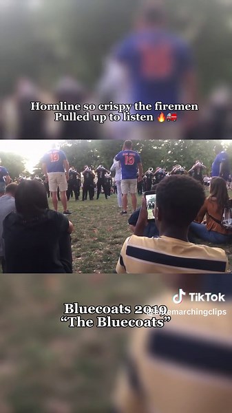 Bluecoats got the firemen to pull up 😂 R: eddiewiththe_ie #band #marchingband #dci #bluecoats #2019 Bluecoats Hornline 2019 footage!