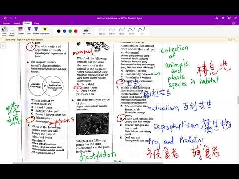 Form 2 KSSM Science Chapter 1 Biodiversity Exercise part 2