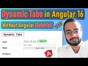 Dynamic Tabs in Angular 16 | No Angular Material