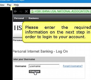 HSBC USA Login Instructions
