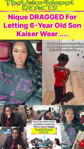 Nique DRAGGED For Letting 6-Year Old Son Kaiser Wear 😳😳 #nique #niqueandking #kaiser #niqueanddwayne #lainaandking