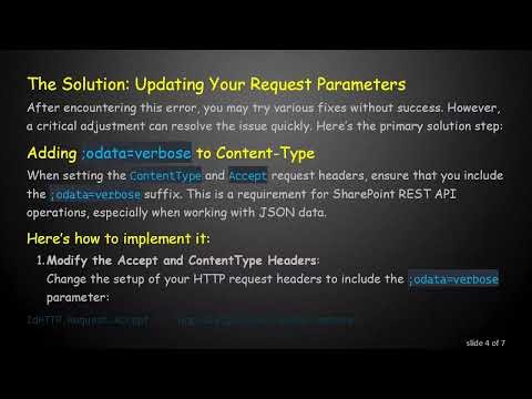 Resolving the 400 Bad Request Error When Updating SharePoint Metadata with REST API