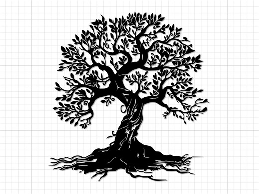 Tree of Life SVG PNG: Nature Roots Clipart - Cricut Silhouette, Digital Download - Etsy