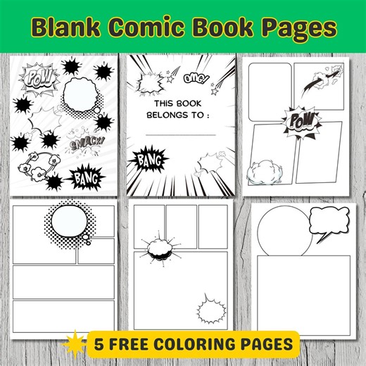 110 Blank Comic Template Printable| Comic Drawing Book| Create Your Own Comic. PDF. Instant Download - Etsy
