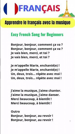 Apprendre le français avec la musique | Easy French Song for Beginners