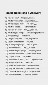 559K views · 8.3K reactions | Basic Questions & Answers. | English Academy | Facebook