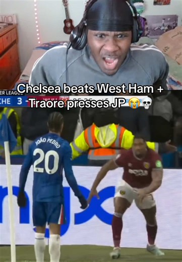 Chelsea beat West Ham and Adama Traore presses Jao Pedro 😭💀 #football #testdummysaint #chelsea #soccerskills #westham
