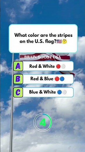 🇺🇸 “There are 13 of them!”what colour are the stripes on the US flag#amercia #usaquiz #usa