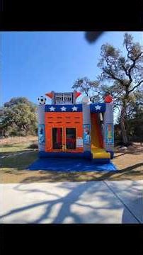 Let's set up the All Star Arena Bounce House Slide Combo #allstar #pov #bouncehouserental #sports #1