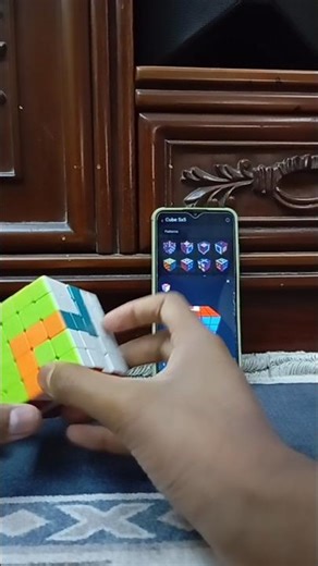 how to make snake pattern in 5x5 Rubik's cube using cube solver app #cubesthings #trending #viral
