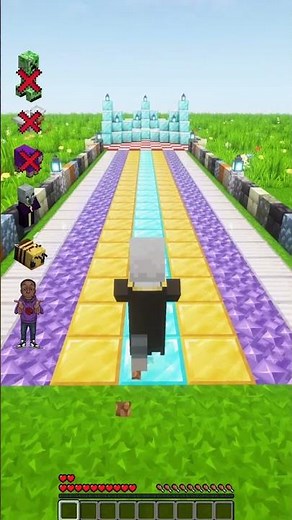 Minecraft Impossible Breaking Blocks Challenge! 😱 Only ONE Can Reach the End #minecraft #shorts
