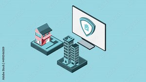 real estate animation with desktop