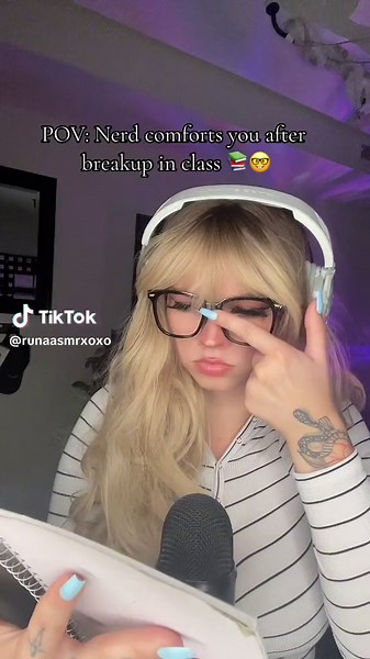 Nerd Comforts You After Breakup in Class ASMR Roleplay