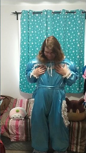 Satin Onesie with a PVC~Secret Twirl #shorts