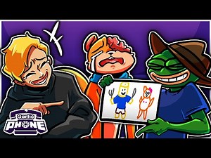 Jihi's NEW Drawing Game Made Squirrel CRY! 😂 | Gartic Phone (ft. Cartoonz, My Wife, & More)