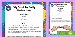 Stretchy Putty Sensory Recipe