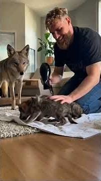 A Wolf Push My Jacket To Follow Her Then This Happened #wolf #rescue #shorts