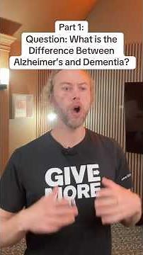(Part 1) What is the difference between Alzheimer’s and Dementia? #alzheimers #dementia #robertlove